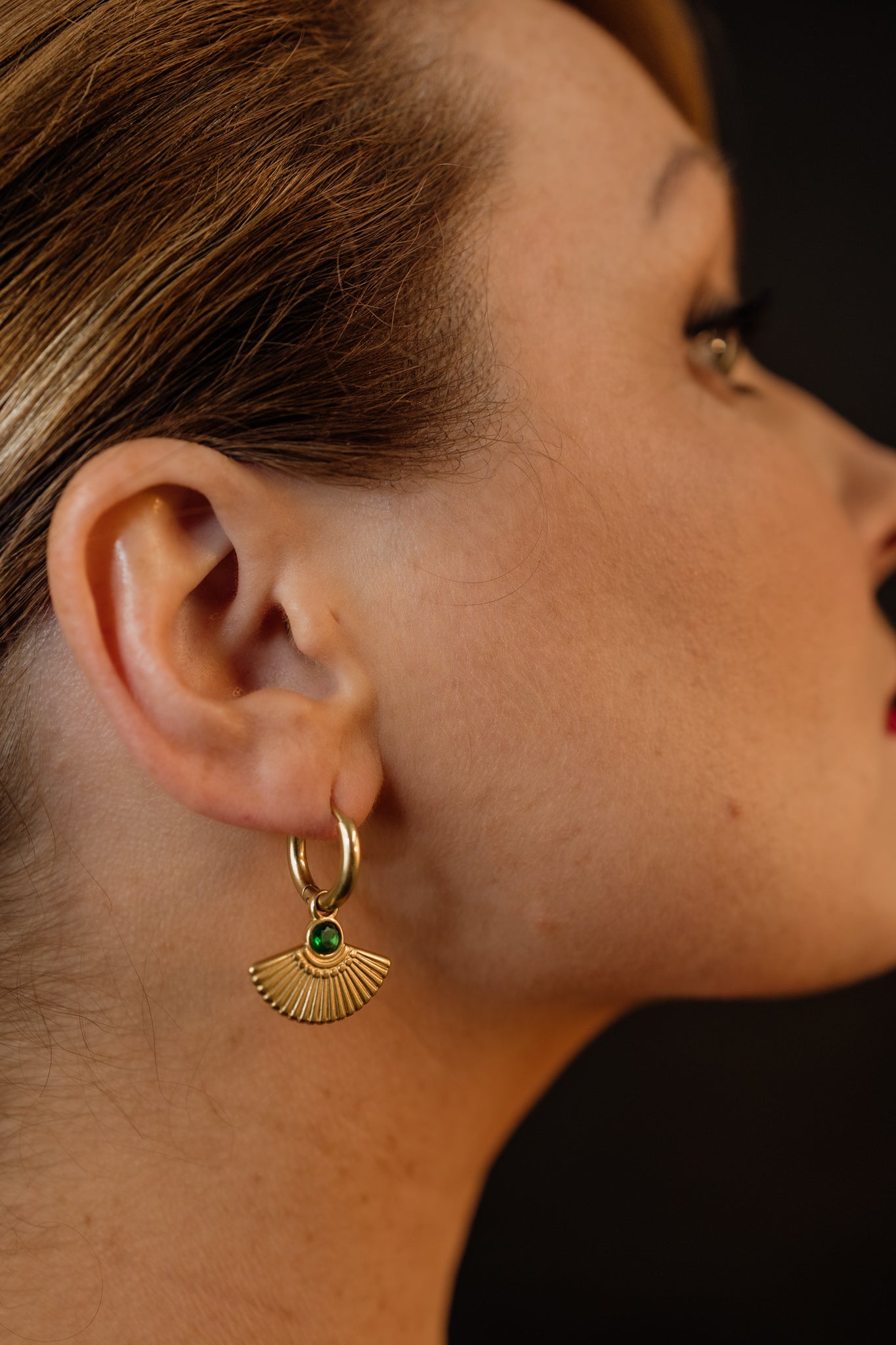EMERALD PHARAONIC EARRINGS