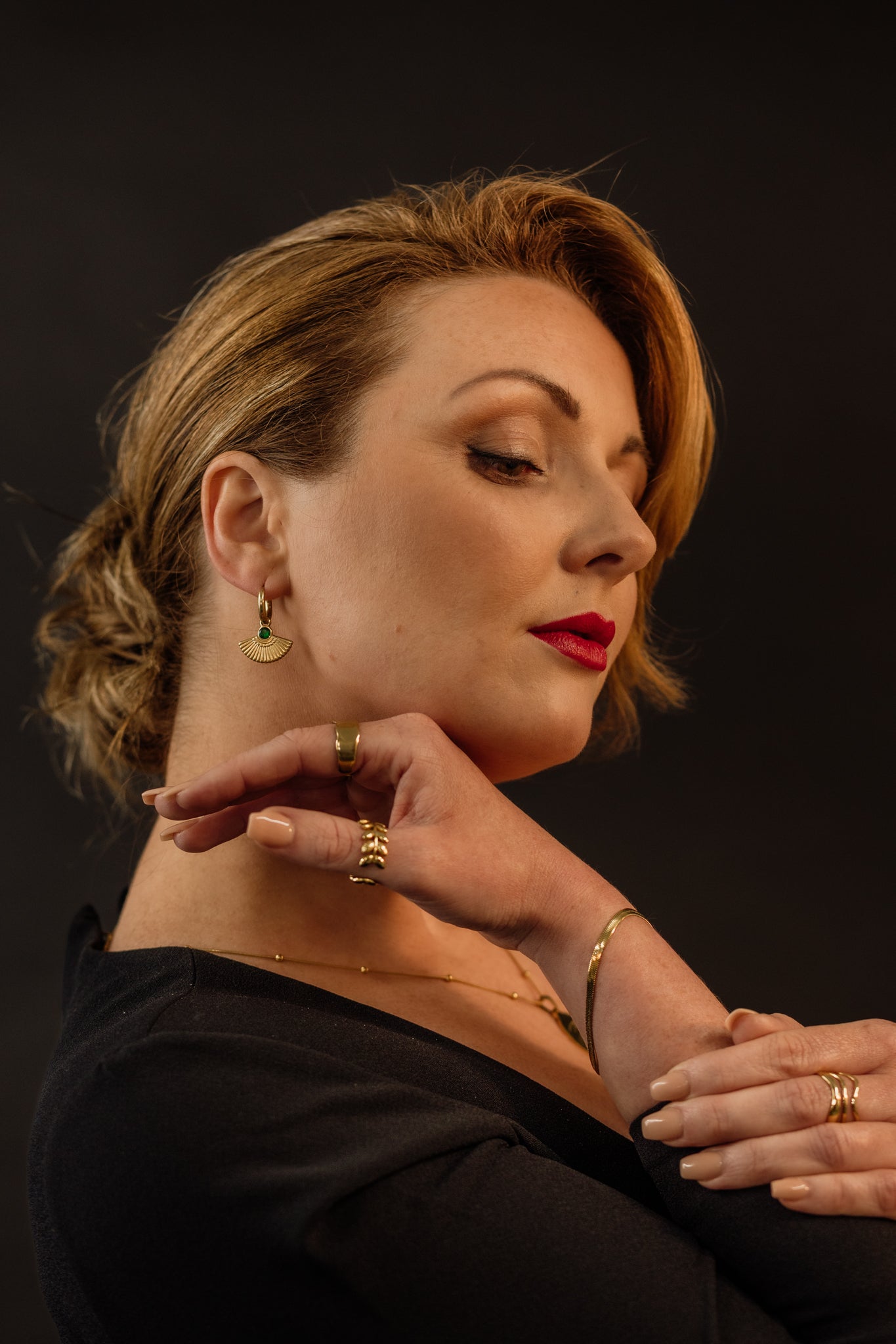 RUBY PHARAONIC EARRINGS