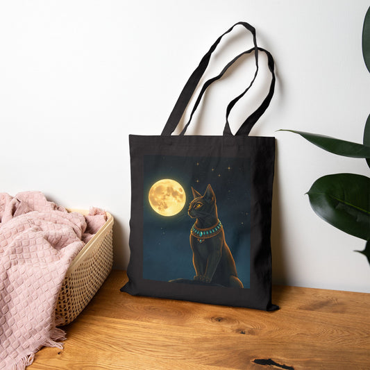 The Bastet Collection Cat Design Cotton Canvas Tote Bag, Eco-Friendly Shopping Bag, Pet Lover Gift, Fundraising Tote, Cat Protection Awareness