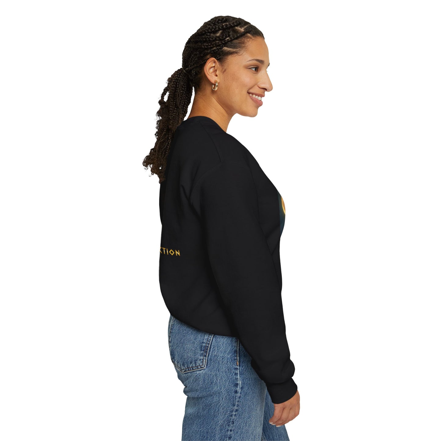 Whimsical Cat Sweatshirt - Cozy Unisex Crewneck, Perfect Gift for Cat Lovers, Fun Everyday Wear, Animal Lover Apparel, Cute Cat Design