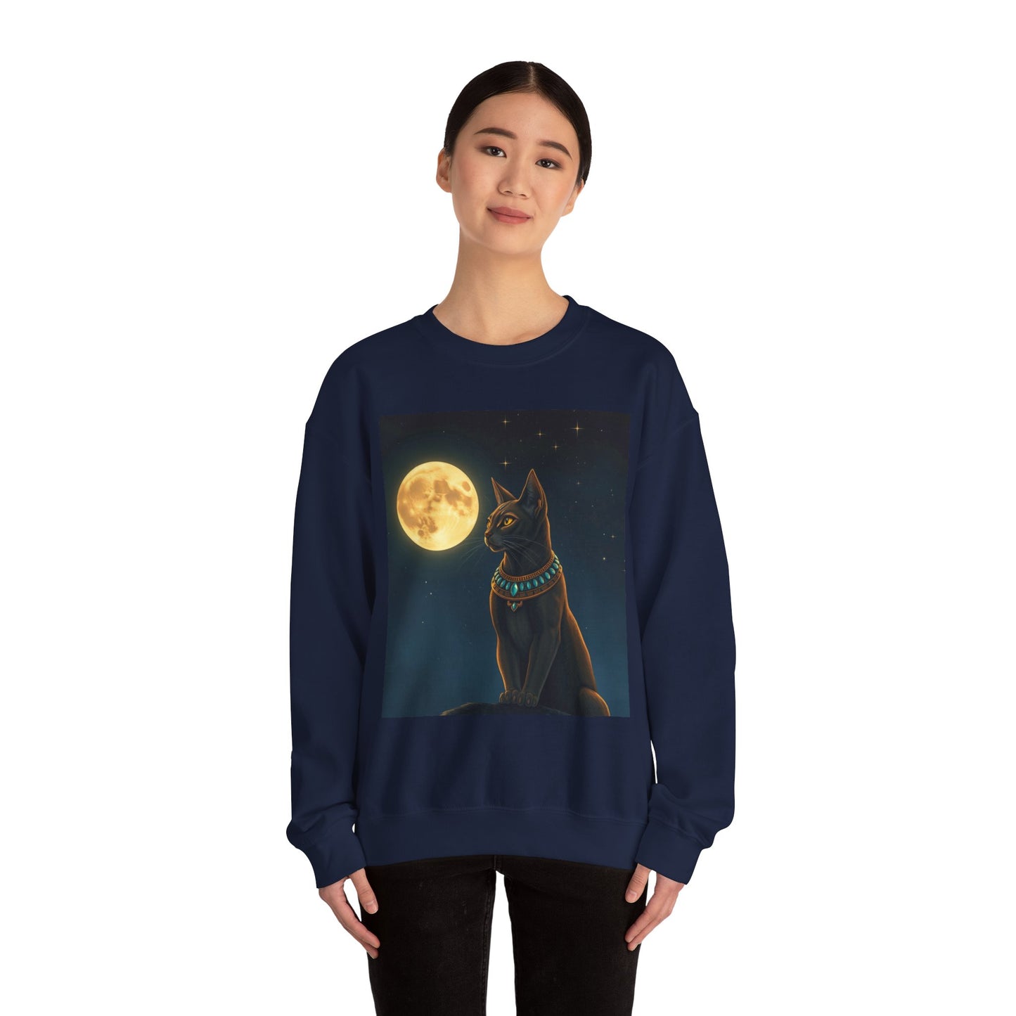 Whimsical Cat Sweatshirt - Cozy Unisex Crewneck, Perfect Gift for Cat Lovers, Fun Everyday Wear, Animal Lover Apparel, Cute Cat Design