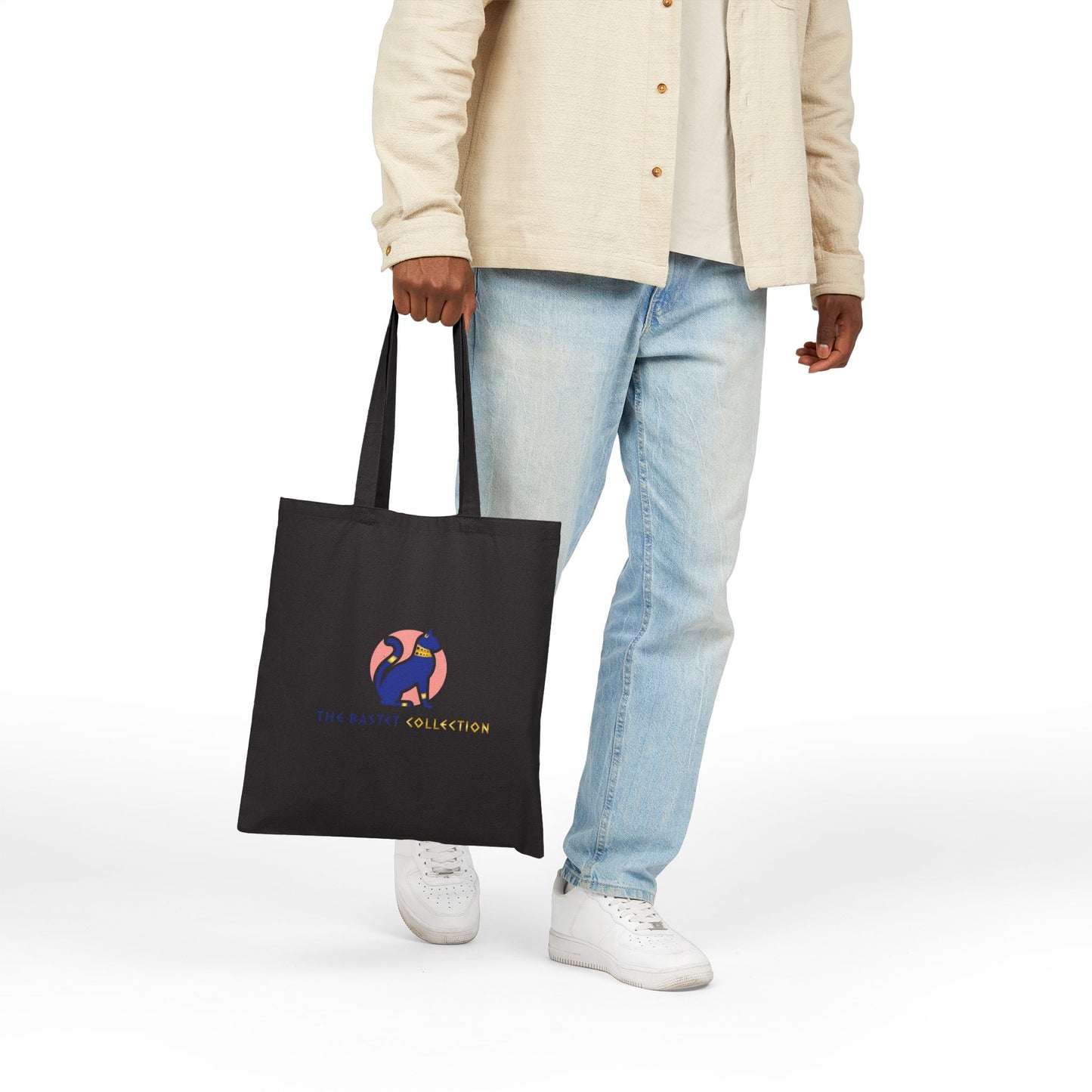 The Bastet Collection Cat Design Cotton Canvas Tote Bag, Eco-Friendly Shopping Bag, Pet Lover Gift, Fundraising Tote, Cat Protection Awareness
