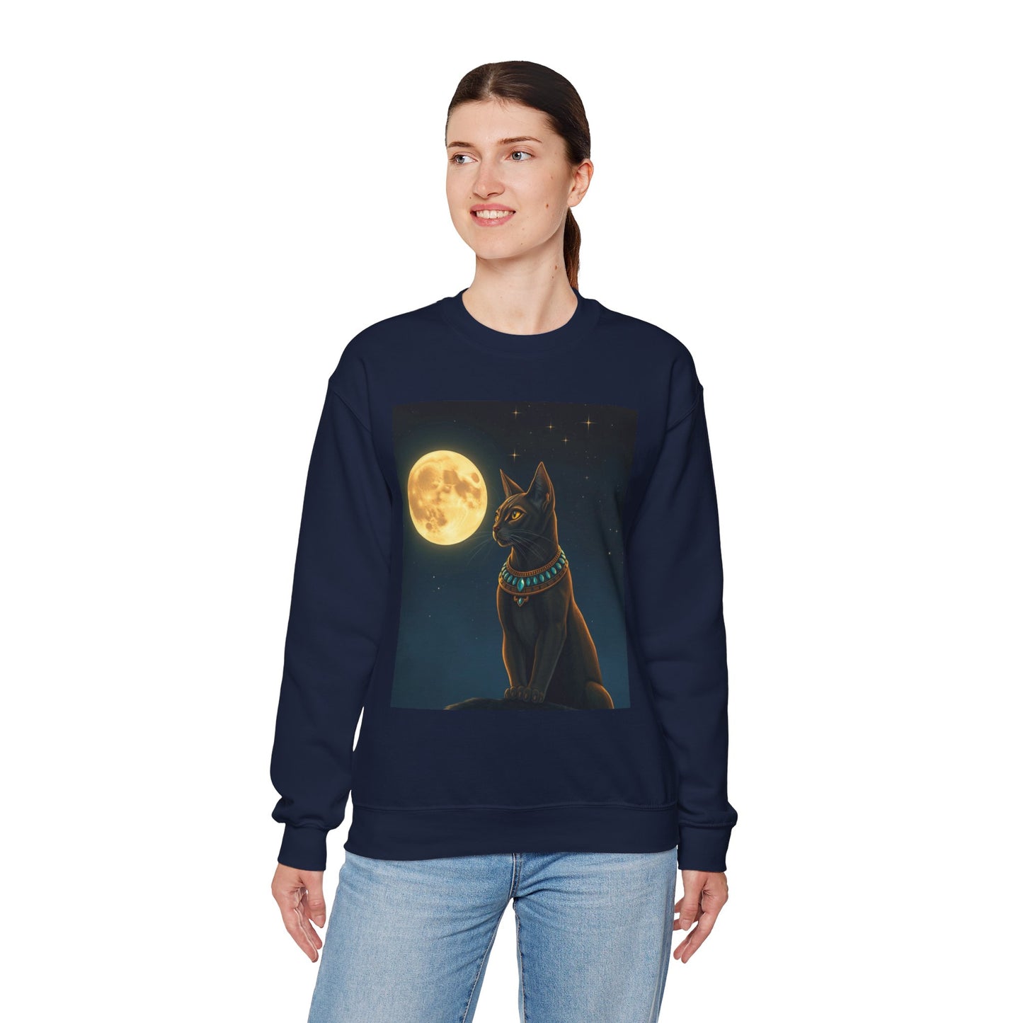 Whimsical Cat Sweatshirt - Cozy Unisex Crewneck, Perfect Gift for Cat Lovers, Fun Everyday Wear, Animal Lover Apparel, Cute Cat Design