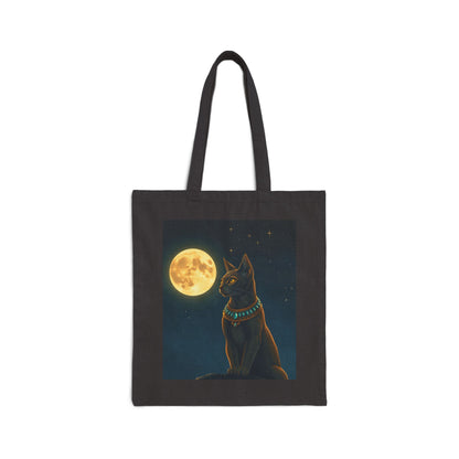 The Bastet Collection Cat Design Cotton Canvas Tote Bag, Eco-Friendly Shopping Bag, Pet Lover Gift, Fundraising Tote, Cat Protection Awareness