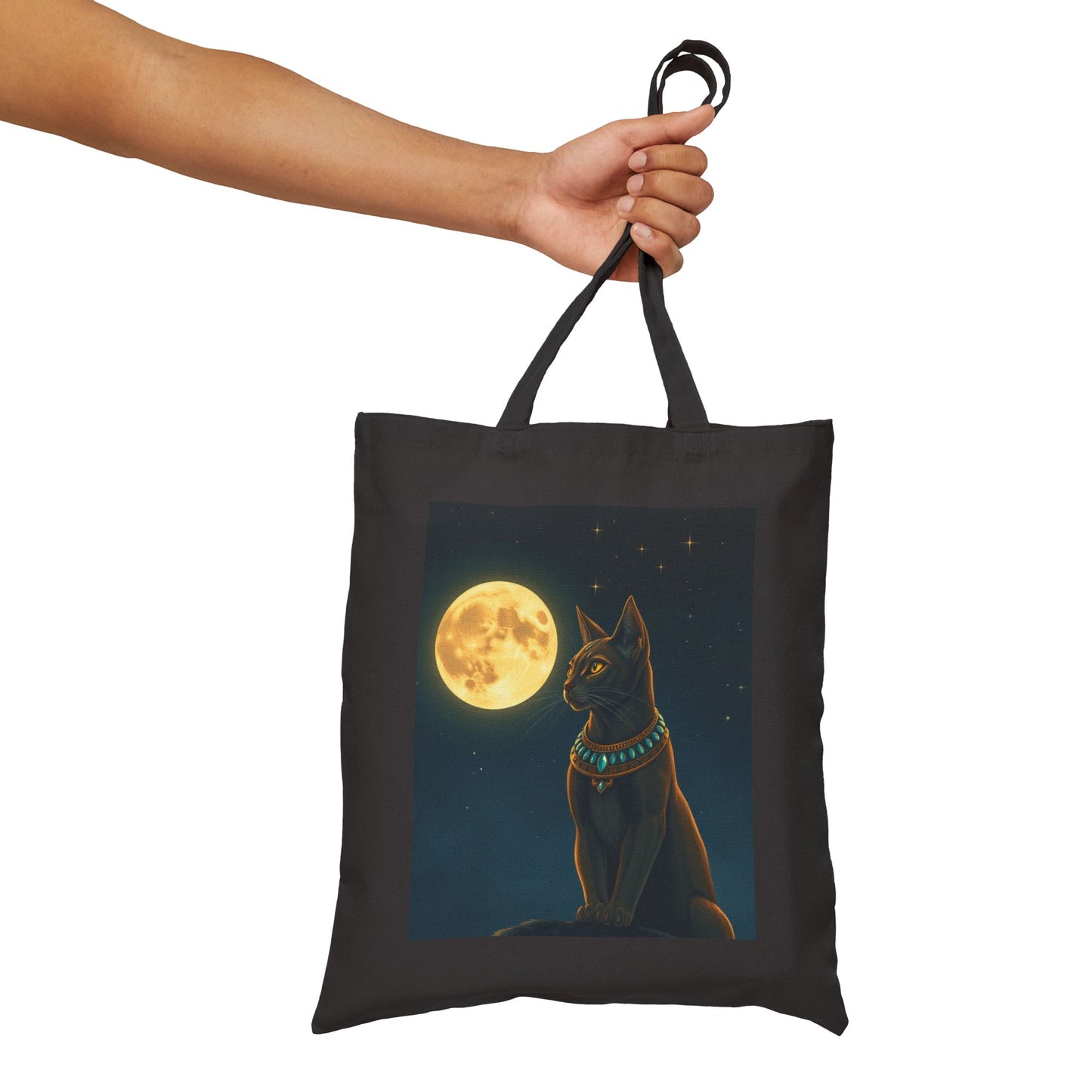 The Bastet Collection Cat Design Cotton Canvas Tote Bag, Eco-Friendly Shopping Bag, Pet Lover Gift, Fundraising Tote, Cat Protection Awareness
