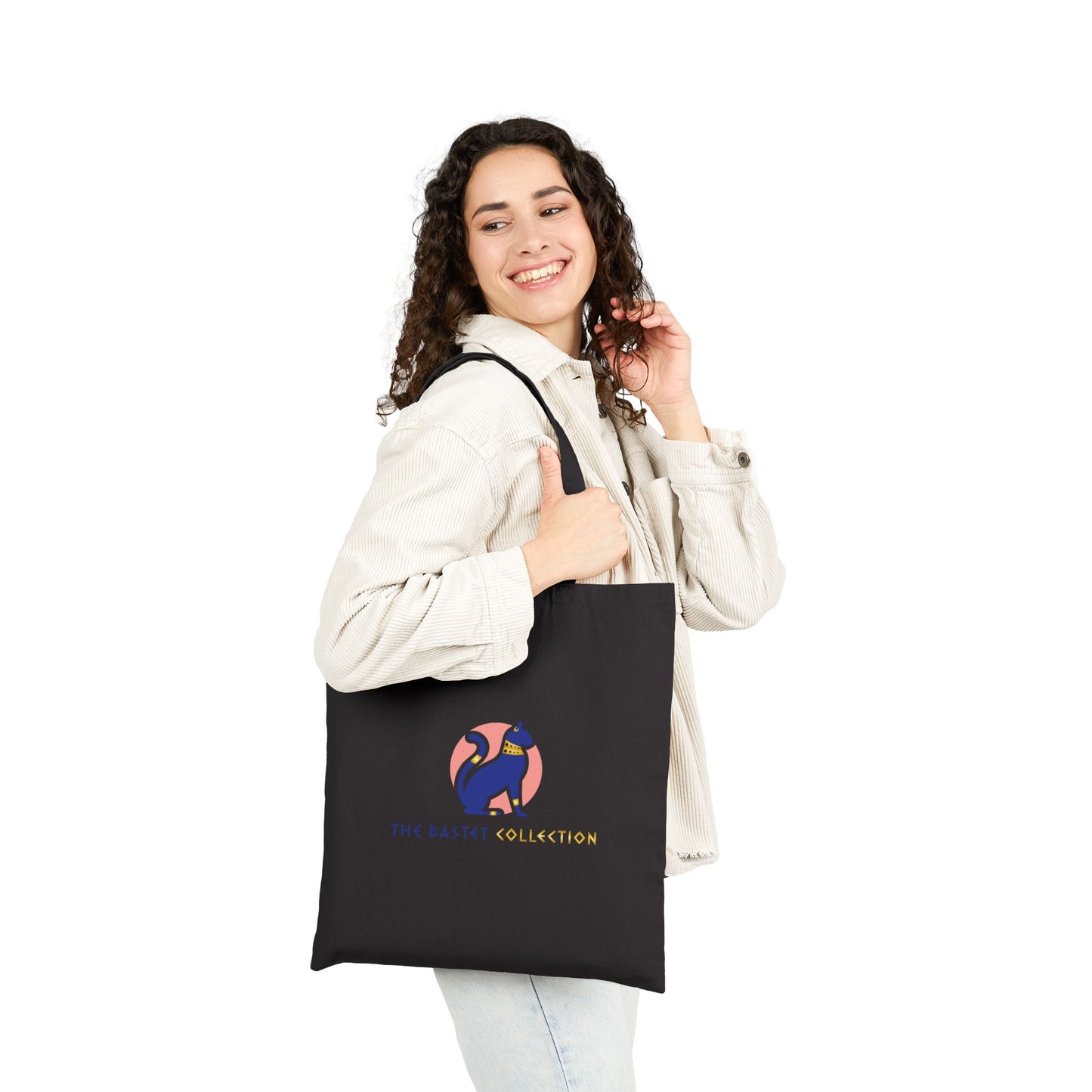 The Bastet Collection Cat Design Cotton Canvas Tote Bag, Eco-Friendly Shopping Bag, Pet Lover Gift, Fundraising Tote, Cat Protection Awareness