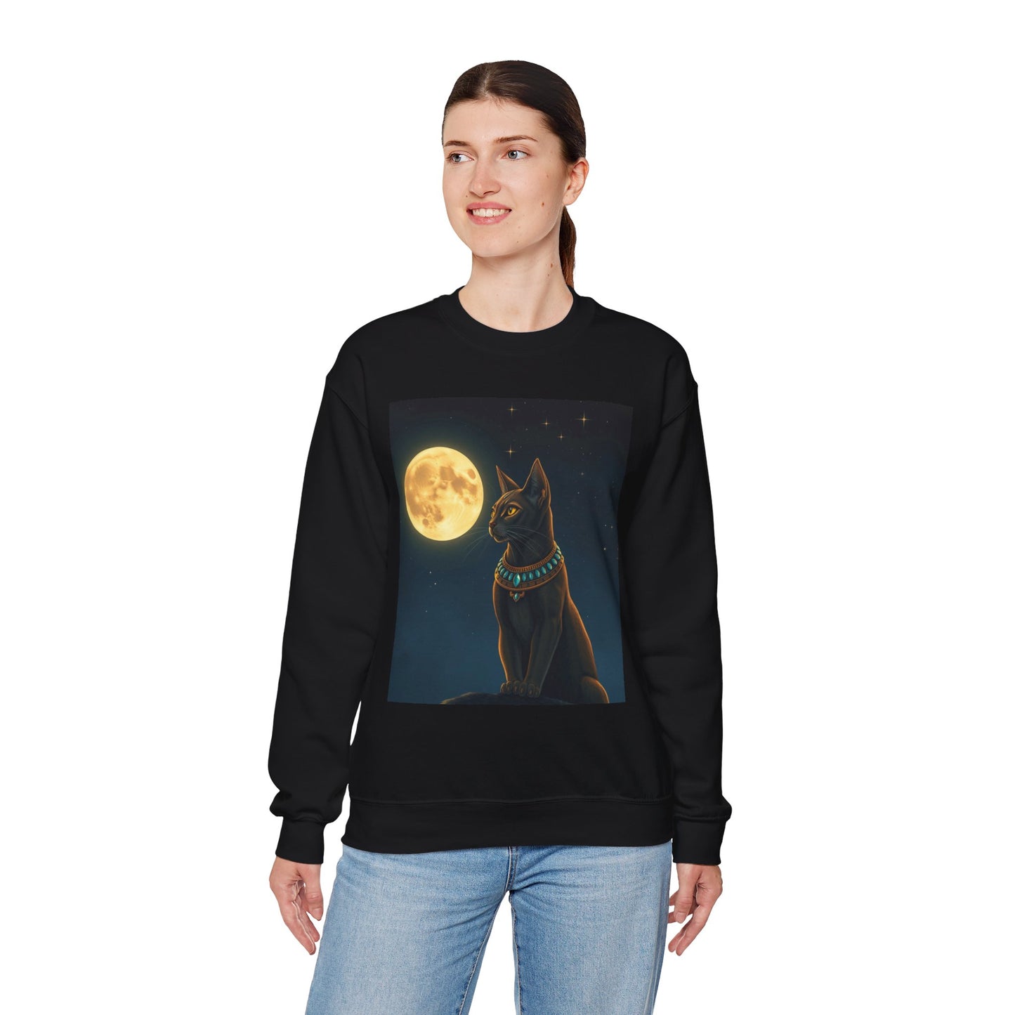 Whimsical Cat Sweatshirt - Cozy Unisex Crewneck, Perfect Gift for Cat Lovers, Fun Everyday Wear, Animal Lover Apparel, Cute Cat Design