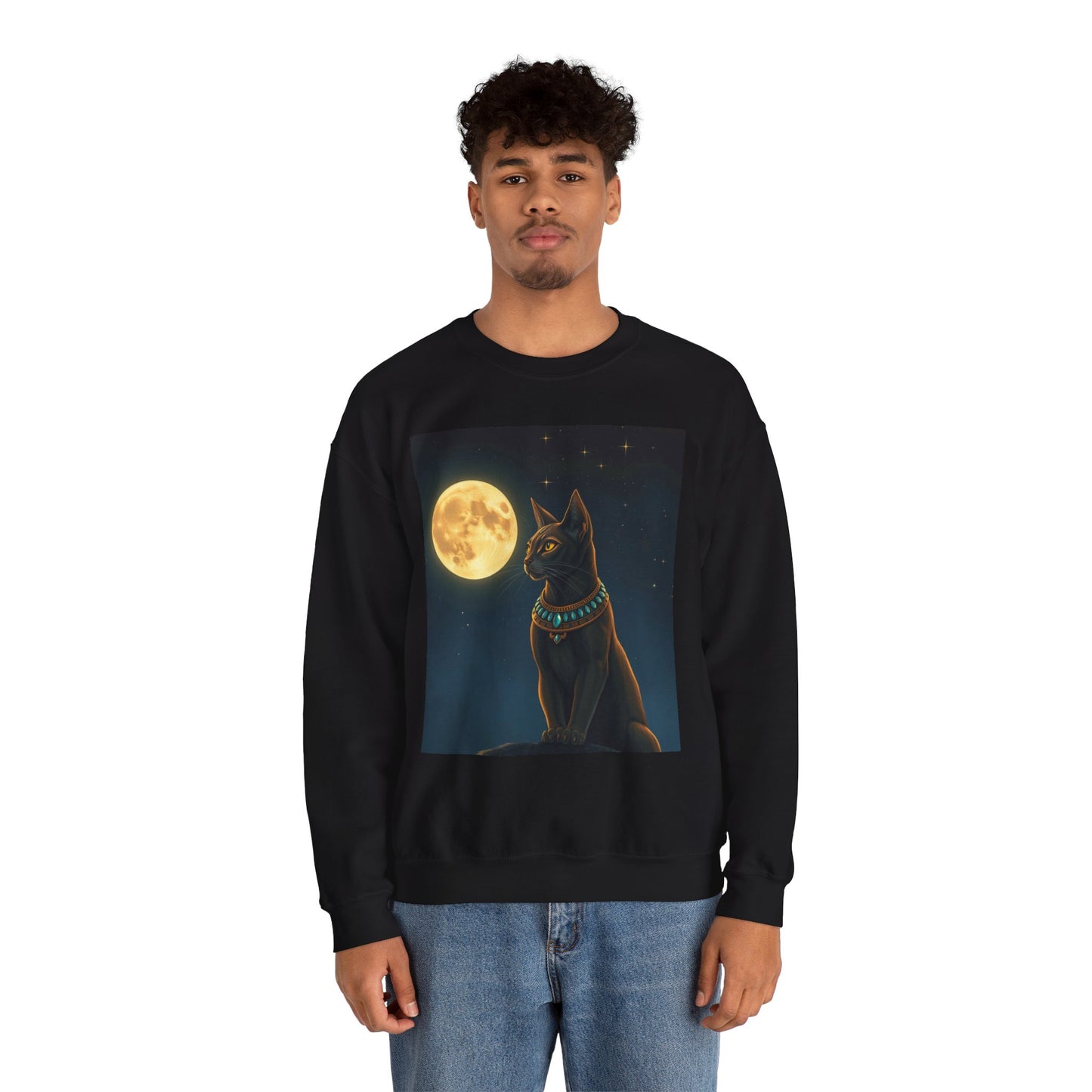 Whimsical Cat Sweatshirt - Cozy Unisex Crewneck, Perfect Gift for Cat Lovers, Fun Everyday Wear, Animal Lover Apparel, Cute Cat Design