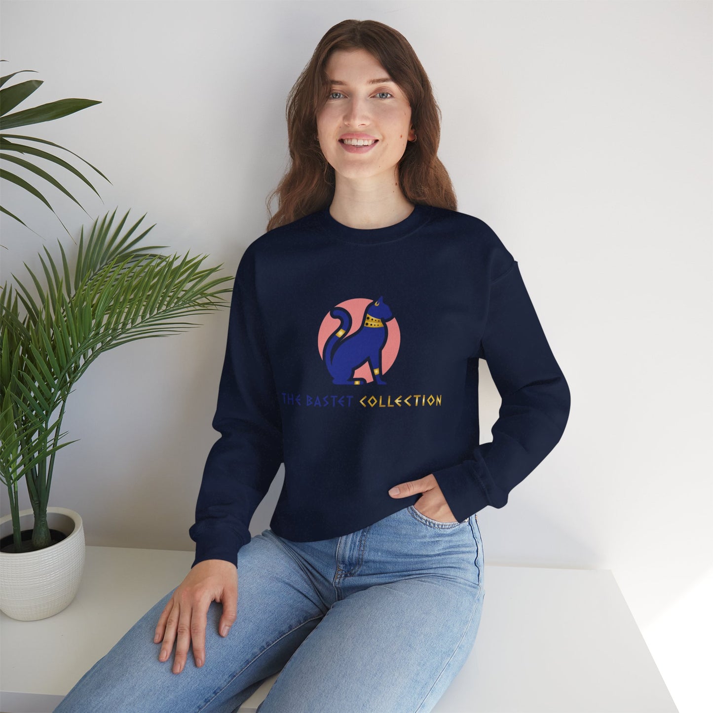 The Bastet Collection Sweatshirt - Cozy Unisex Crewneck, Perfect Gift for Cat Lovers, Fun Everyday Wear, Animal Lover Apparel, Cute Cat Design