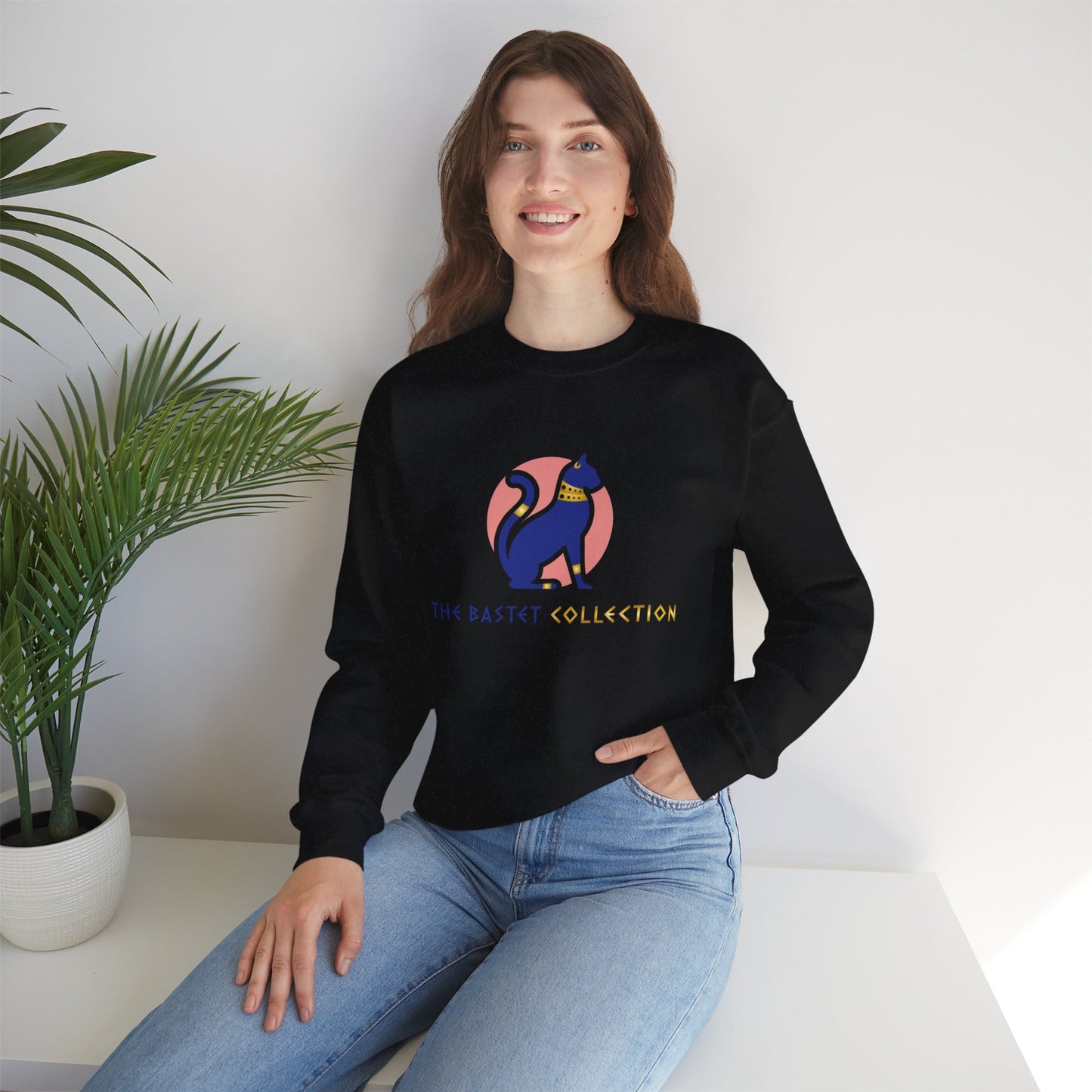 The Bastet Collection Sweatshirt - Cozy Unisex Crewneck, Perfect Gift for Cat Lovers, Fun Everyday Wear, Animal Lover Apparel, Cute Cat Design