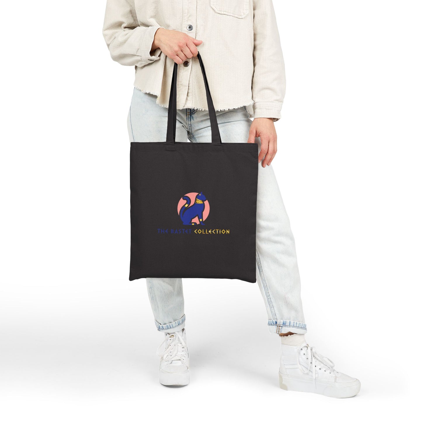 The Bastet Collection Cat Design Cotton Canvas Tote Bag, Eco-Friendly Shopping Bag, Pet Lover Gift, Fundraising Tote, Cat Protection Awareness