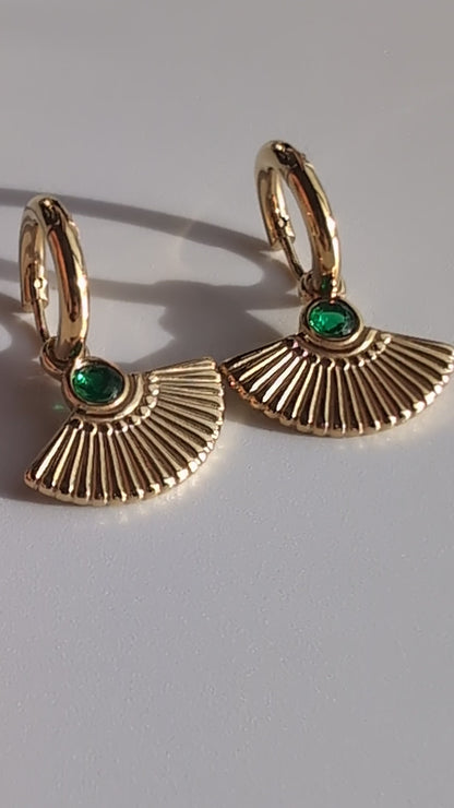 EMERALD PHARAONIC EARRINGS