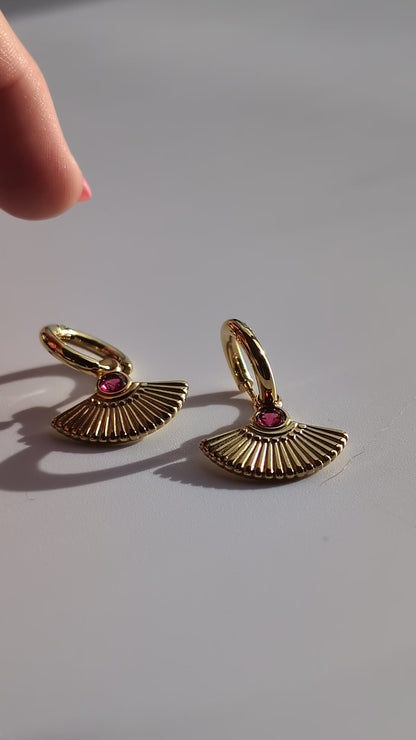 RUBY PHARAONIC EARRINGS