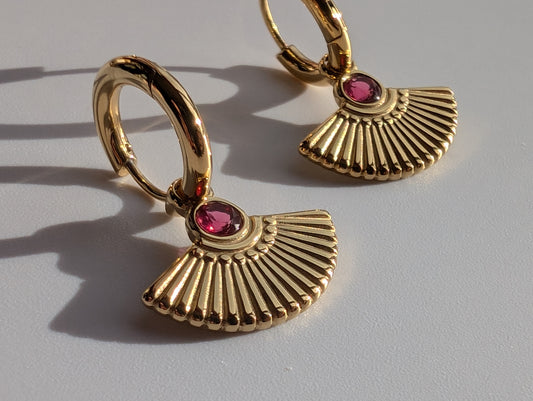 RUBY PHARAONIC EARRINGS