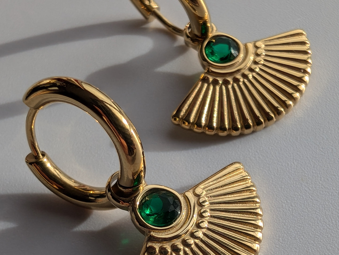 EMERALD PHARAONIC EARRINGS